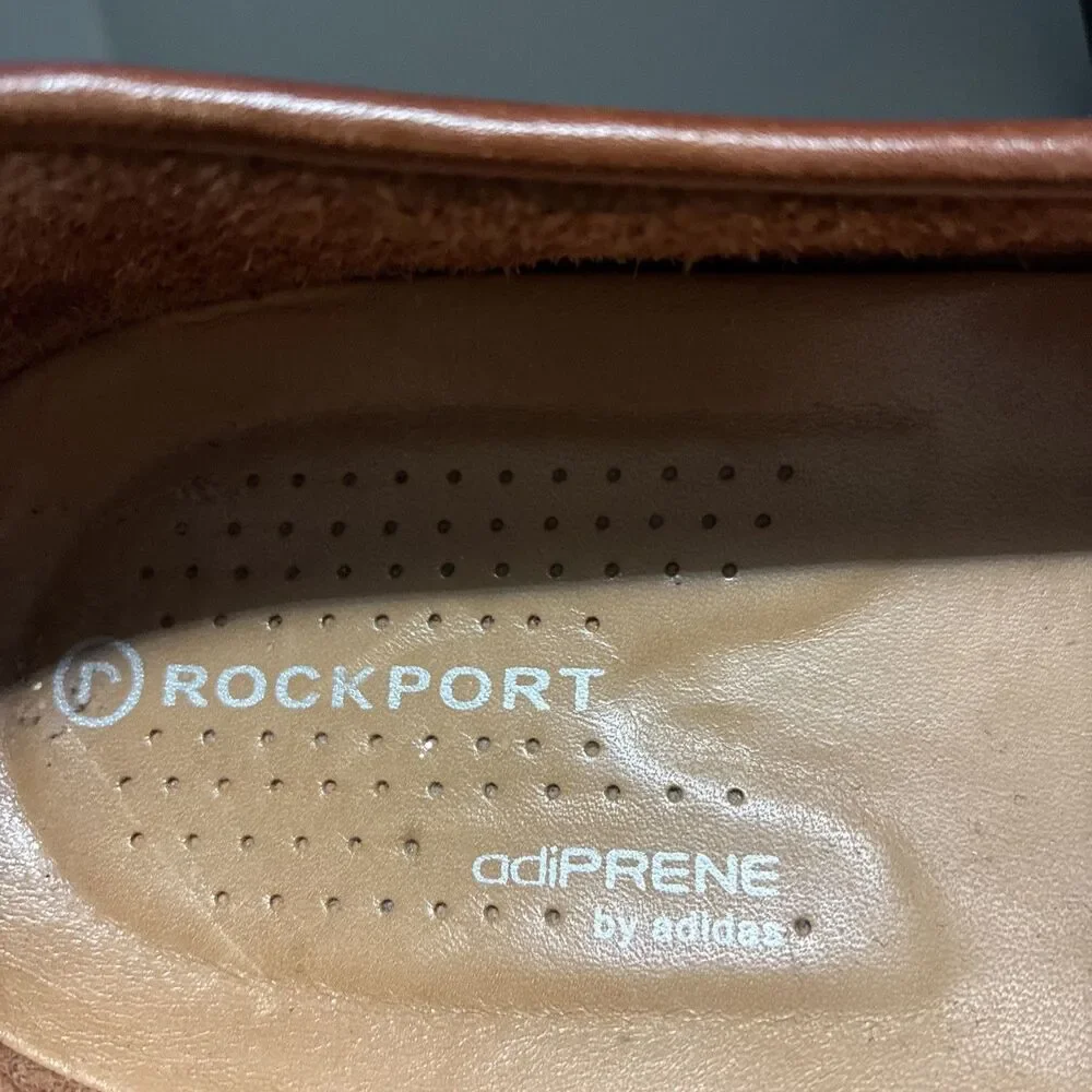 Rockport Brown Leather Driving Slip-on Loafers Men's Comfortable Cushion Shoes 9
